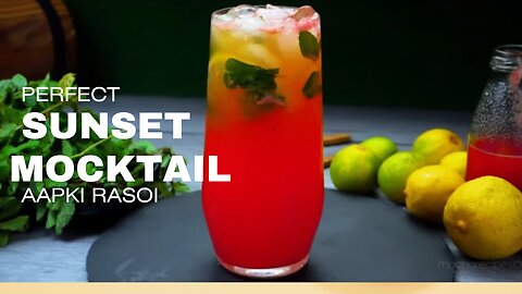 Sunset Mocktail Recipe | Sunrise Mocktail Summer Drink | Refreshing Watermelon & Orange Mocktail