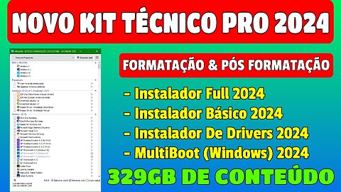 NOVO KIT TÉCNICO DE INFORMÁTICA / FORMATE PCS E INSTALE PROGRAMAS COM APENAS UM CLICK