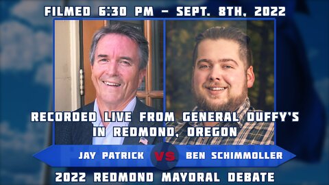 2022 Redmond Mayoral Debate - Live from General Duffy's in Redmond