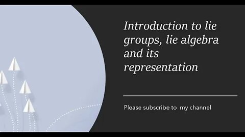 Introduction to lie groups, lie algebra and its representation