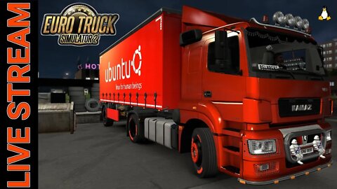 ETS2 Trucking On Ubuntu Linux DX11 LIVE #13 (Euro Truck Simulator 2)