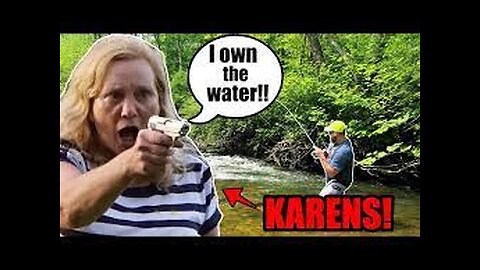 Karen Meltdown Alert: Outrageous Confrontation with Fishermen!