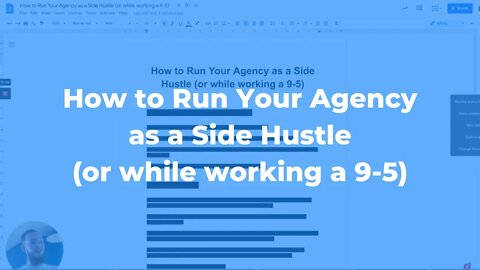 How to Run Your Agency as a Side Hustle (or while working a 9-5)