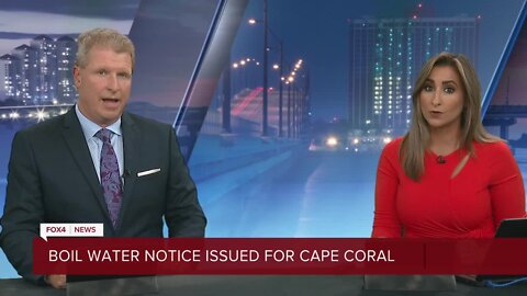 Cape Coral under a citywide boil water notice until further notice