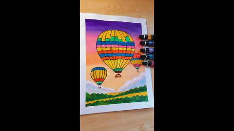 Easy Painting of Air Balloons 🎈