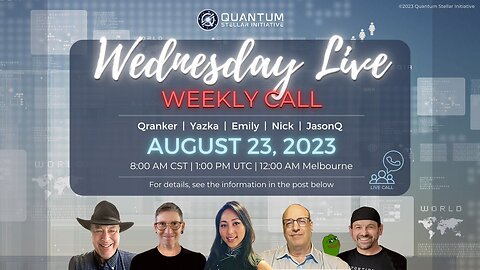 QSI Weekly Wednesday Panel Call - MedBed Updates (Aug 23, 2023)