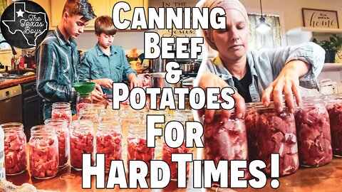 Canning Beef & Potatoes For HARD TIMES! | Come Hang Out! | Prepping | Food shortage