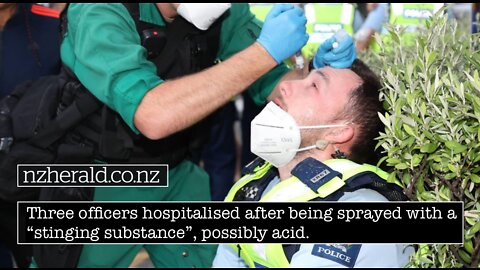 3 Policemen in Wellington hospitalised due to "Possibly acid" Thrown in Their Eyes . . Yeah, Right