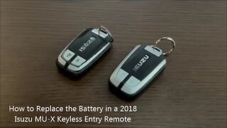 How to Replace the Battery in a Isuzu MUX Keyless Entry Remote