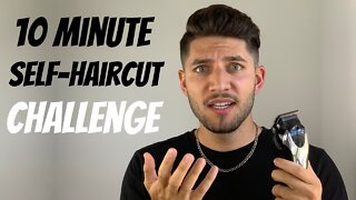 INTENSE 10 Minute Self-Haircut CHALLENGE | How To Cut Your Own Hair