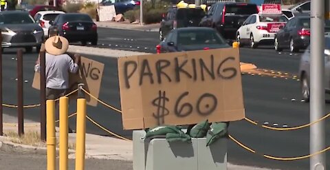 Packed Allegiant Stadium means parking at a premium