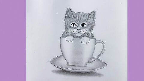 how to draw a cute cat@rongtuliartanddrawing
