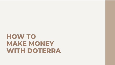 How to Make Money with doTERRA