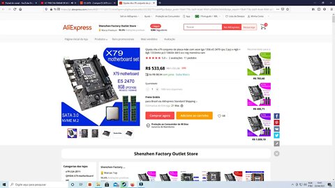 Kit XEON por menos de 550 Reais, E5 2470 com frete grátis no Aliexpress.