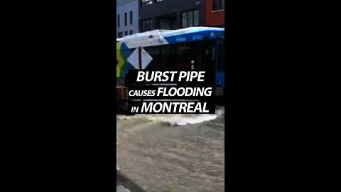 Burst Pipe Causes Flooding In Montreal