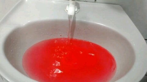 Red water coming out of the bathroom tap
