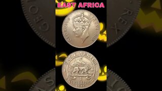 East Africa 1 Shilling 1949.#shorts #coinnotesz