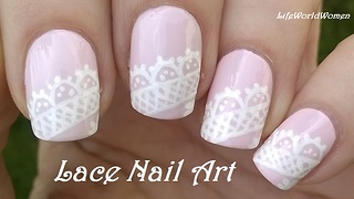 Pastel Lace Nail Art Design