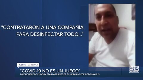 “COVID-19 no es un juego” el mensaje de un hombre de Phoenix tras la muerte de su hermano por Coronavirus