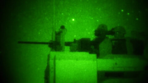 CAAT 2 Marines fire M2A1 machine guns at night in Tabuk, KSA
