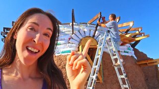 Is This The Most Unusual Looking House On YouTube!? Couple Builds Earthbag Home In The Desert