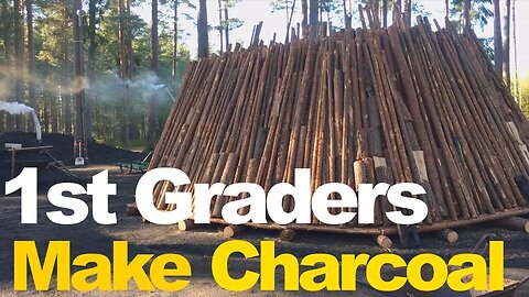 Swedish School Teaching 8 Year Olds To Make Charcoal Like The Oldtimers