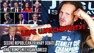 SECOND REPUBLICAN PRIMARY DEBATE WATCHPARTY! THEN TRUMPS MICHIGAN ADDRESS!