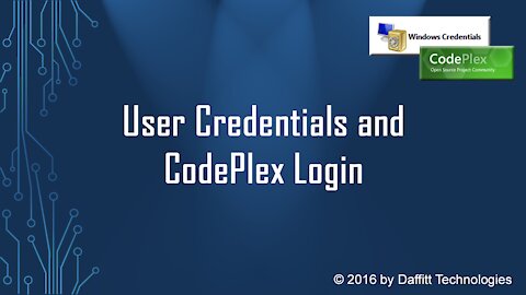 User Credentials and CodePlex Login