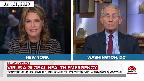 ***FLASHBACK***- January 31, 2020 Dr. Fauci COVID Risk To Americans