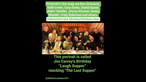 Jim Carrey's Birthday Portrait Called "The Laugh Supper"