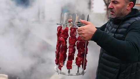 GRILLED BISON. BISON MEAT. BOILED, GRILLED.