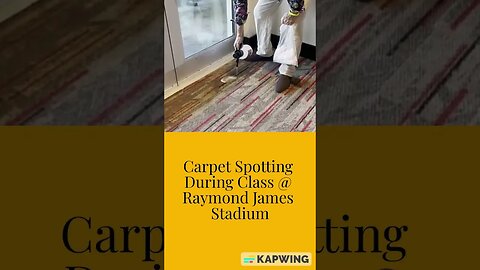 How to Remove Carpet Spots During Class @RaymondJamesStadium