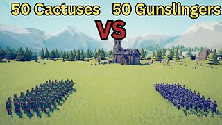 50 Cactuses Versus 50 Gunslingers || Totally Accurate Battle Simulator