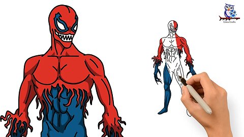 How to Draw Toxin Symbiote Spider-Man - Step by Step
