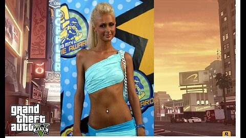 Paris Hilton as Gta 5 character Ai Generated