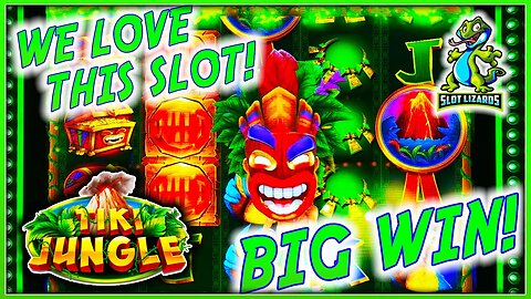 WE LOVE THIS SLOT! AWESOME RETRIGGER BIG WIN!!! Tiki Jungle Slot AGS MAX $8 SPINS!