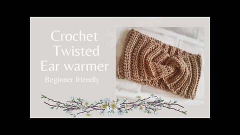 Crochet twisted headband