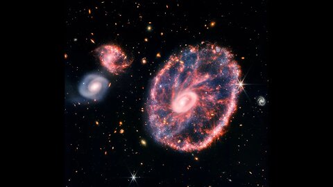 Cartwheel Galaxy Composite James Web Space Telescope REDUX #science #nasa #shortvideo