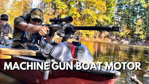 Rowing a Boat with a 50 Cal & Machine Gun 💥🔫 🛶