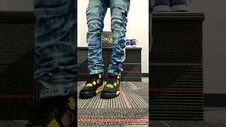 On Feet Jordan 4 Retro Thunder (2023) #shorts #jordan4 #sneaker