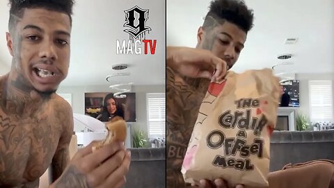 "This 💩 Nasty" Blueface Tries Eating The Cardi B & Offset Meal! 🤮