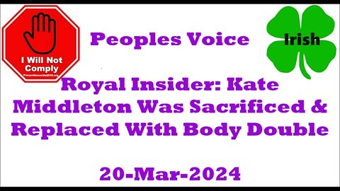Royal Insider Kate Middleton Was Sacrificed and Replaced With Body Double 20-Mar-2024