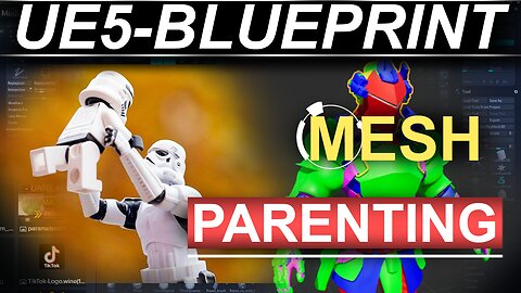 Unreal-5 Menu UI: Blueprint 3D Object Rig Parenting (60-SECONDS!!)