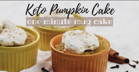 KETO PUMPKIN MUG CAKE One minute low carb cake Keto Pumpkin Recipe