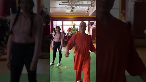 Legendary Shaolin Monk showing his front flex kick. #kungfu #martialarts