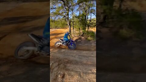 Smooth cornering on #blucru // #shorts #youtubeshorts #dirtbikes #motocross
