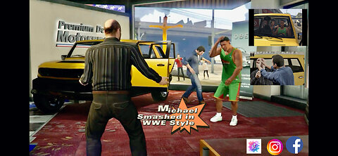 Michele Smashed Simone's face in WWE Style, GTA5 Story Mode PlayStation