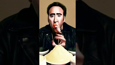 Nicholas Cage eating mayonnaise (AI generated)