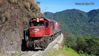 Trem de passageiros da Serra do Mar/PR: 3 registros em 1 vídeo