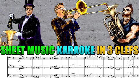 TROMBONE // EUPHONIUM Solo Sheet Music KARAOKE "Il Senso Delle Cose" Play Along